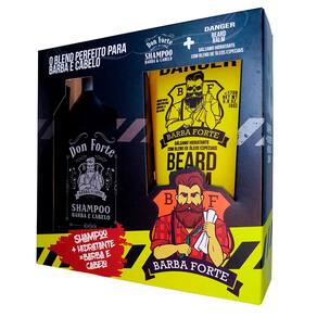 Kit Beard Balm Danger + Shampoo Hidratação Extrema Don Forte Barba Forte