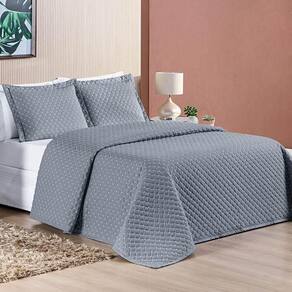 Cobre Leito King Amarilis Micropercal 200 Fios 3 Peças - Cinza