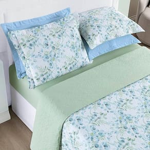 Cobre Leito King Cotton Select Dupla Face 200 Fios 3 Peças - Forest