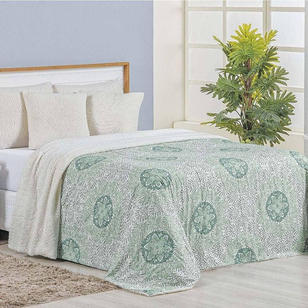 Cobertor Solteiro Top Line Estampado Hipercal-sherpa 1 Peça - Lotus