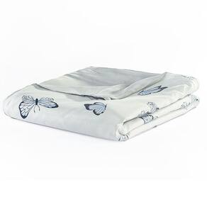 Capa Duvet Para Edredom King Essencialle Com Ziper 1 Peça - Borboletas Azuis