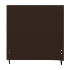 Cabeceira Casal King Size 195 Cm Maveric Marrom Para Cama Box Estofada -