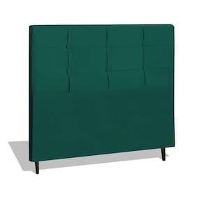 Cabeceira Estofada Box Solteiro Encosto Para Cama Hylux 94x126 Azul Tiffany