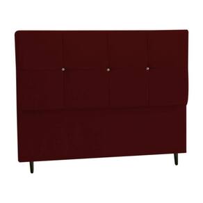 Cabeceira Estofada Box Casal Encosto Para Cama Civic 144x126 Marsala