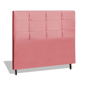 Cabeceira Estofada Box Solteiro Encosto Para Cama Hylux 94x126 Rosa