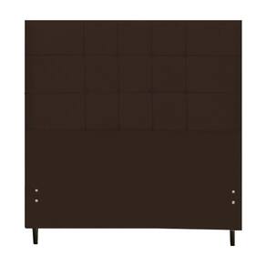 Cabeceira Maveric Estofada Com Botão De Tecido Para Cama Box Solteiro 94cm Marrom