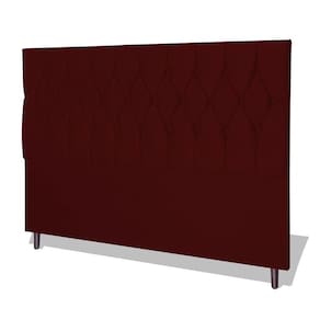 Cabeceira Estofada Box Casal Queen Size Encosto Para Cama Ram 1500 164x126 Cm Marsala