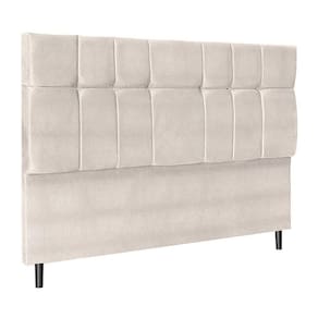 Cabeceira Audi X1 Bege Estofada Para Cama Box Casal Queen Size 164cm Quarto Luxo