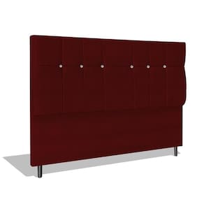 Cabeceira Estofada Box Casal Queen Size Encosto Para Cama Audi X1 164x126 Cm Marsala