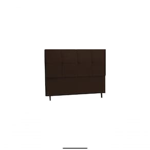 Cabeceira Civic Estofada Com Botão De Strass Para Cama Box Casal King Size 195cm Marrom