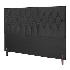 Cabeceira Ram 1500 Preto Estofada Para Cama Box Casal King Size 195cm Quarto Luxo