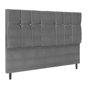 Cabeceira Audi X1 Chumbo Estofada Para Cama Box Solteiro 94cm Quarto Luxo