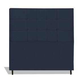 Cabeceira Estofada Box Solteiro Encosto Para Cama Maveric 94x126 Azul Marinho
