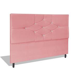 Cabeceira Estofada Box Casal Encosto Para Cama Audi X1 144x126 Rosa