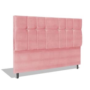 Cabeceira Estofada Box Casal Queen Size Encosto Para Cama Audi X1 164x126 Cm Rosa