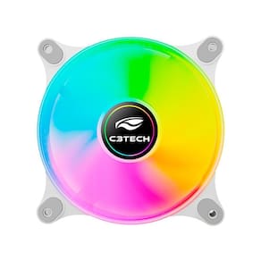 Cooler Fan Gamer, Led, F9-L170Wh, 12Cm, C3Tech Gaming,Branco