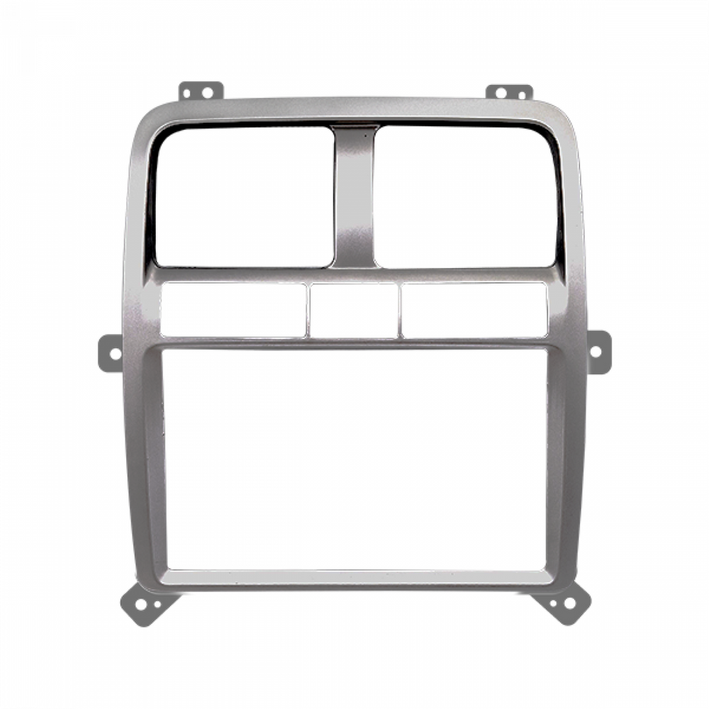 Moldura 2 Din Hyundai HR - Ar Digital - Prata - Fiamon