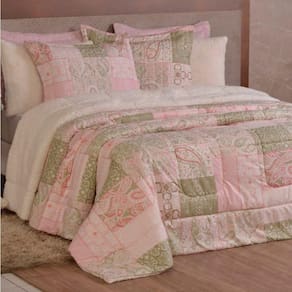 Edredom King Coberdrom Top Line Estampado Hipercal-sherpa 3 Peças - Loire