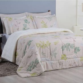 Edredom King Coberdrom Top Line Estampado Hipercal-sherpa 3 Peças - Natives