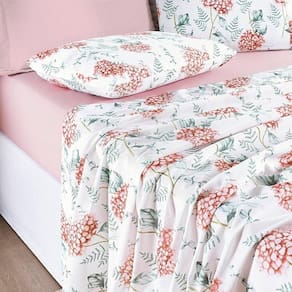 Jogo De Lençol Queen Cotton Select Estampado 200 Fios 4 Peças - Hortência