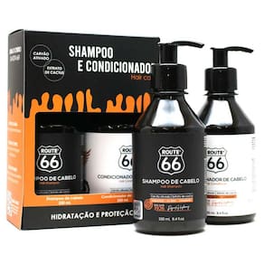 Kit Shampoo + Condicionador de Cabelo Route 66 Carvão Ativado 250mL Viking