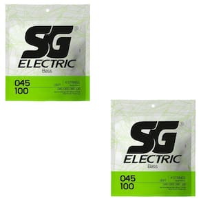 Kit 2 Encordoamento Baixo SG Tensão Leve 0.45-.100 Níquel
