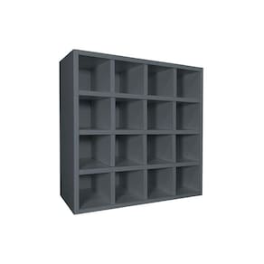 Porta Toalha Nicho Toalheiro 16 Lugares 52x52cm Sam M12 - D`rossi Cor Grafite