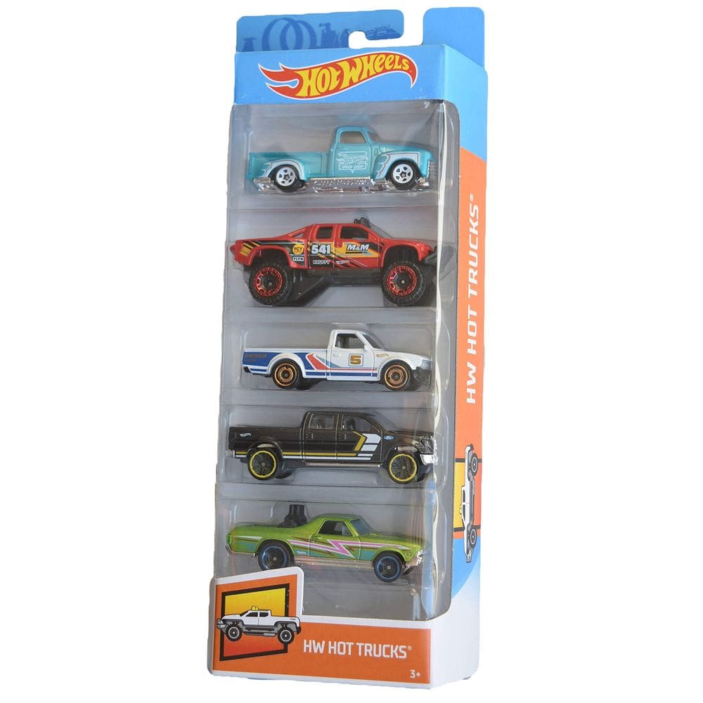 Toy Hot Wheels 2019 HW Hot Trucks, pacote com 5, escala 1:64 da Mattel