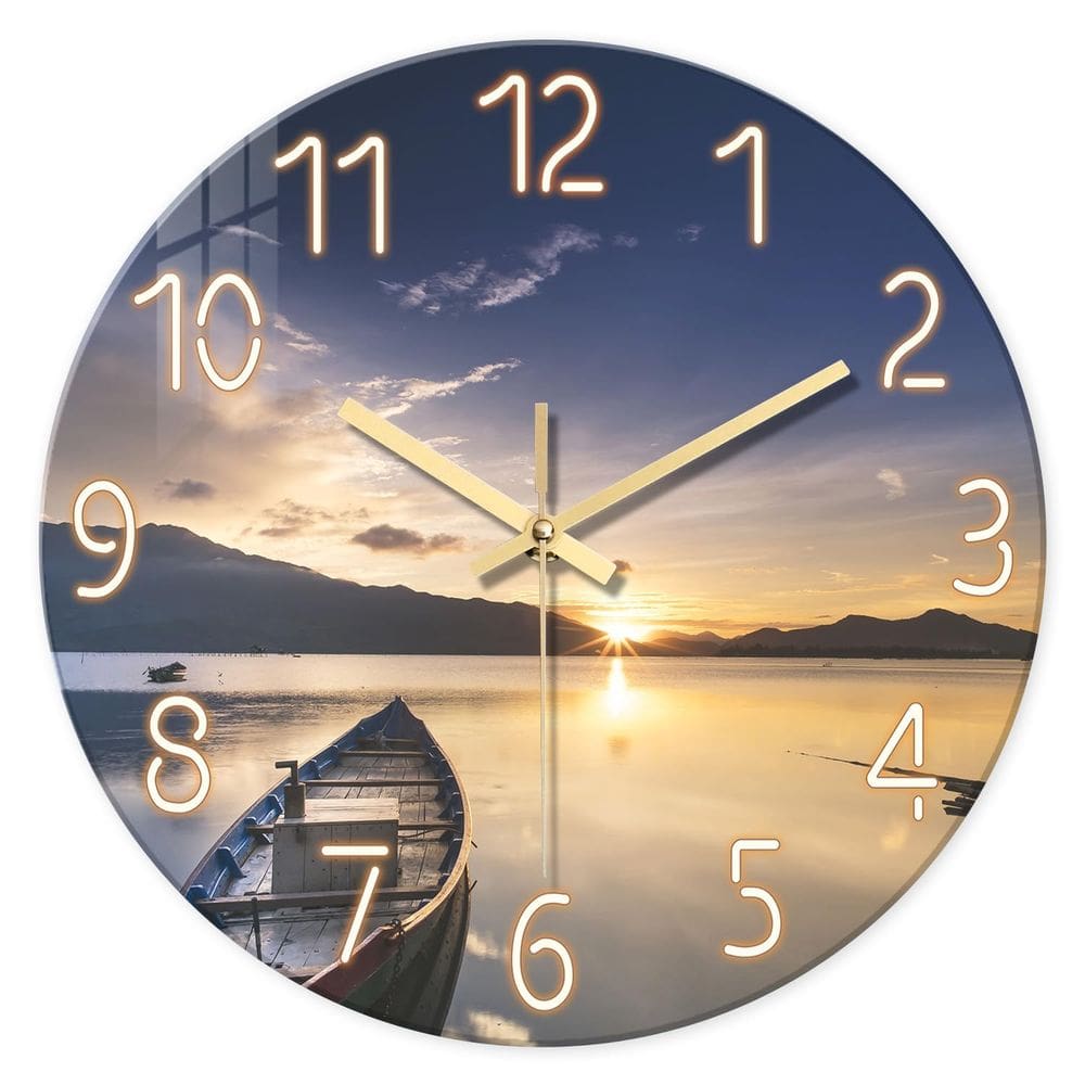 Relógio de parede Constantplanet Sunset 35 cm Silent Non Ticking