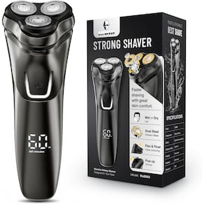 Barbeador elétrico SHPAVVER recarregável e seco para homens