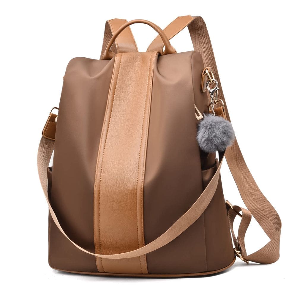 Mochila PINCNEL impermeável de nylon anti-roubo marrom