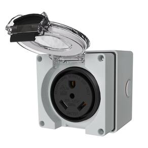 Caixa de tomada elétrica RV STARELO NEMA TT-30R 30A 125V ETL listada