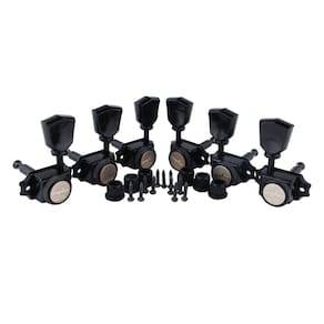 Locking Guitar Machine Heads Guyker 1:15 Ratio Black 6 unidades