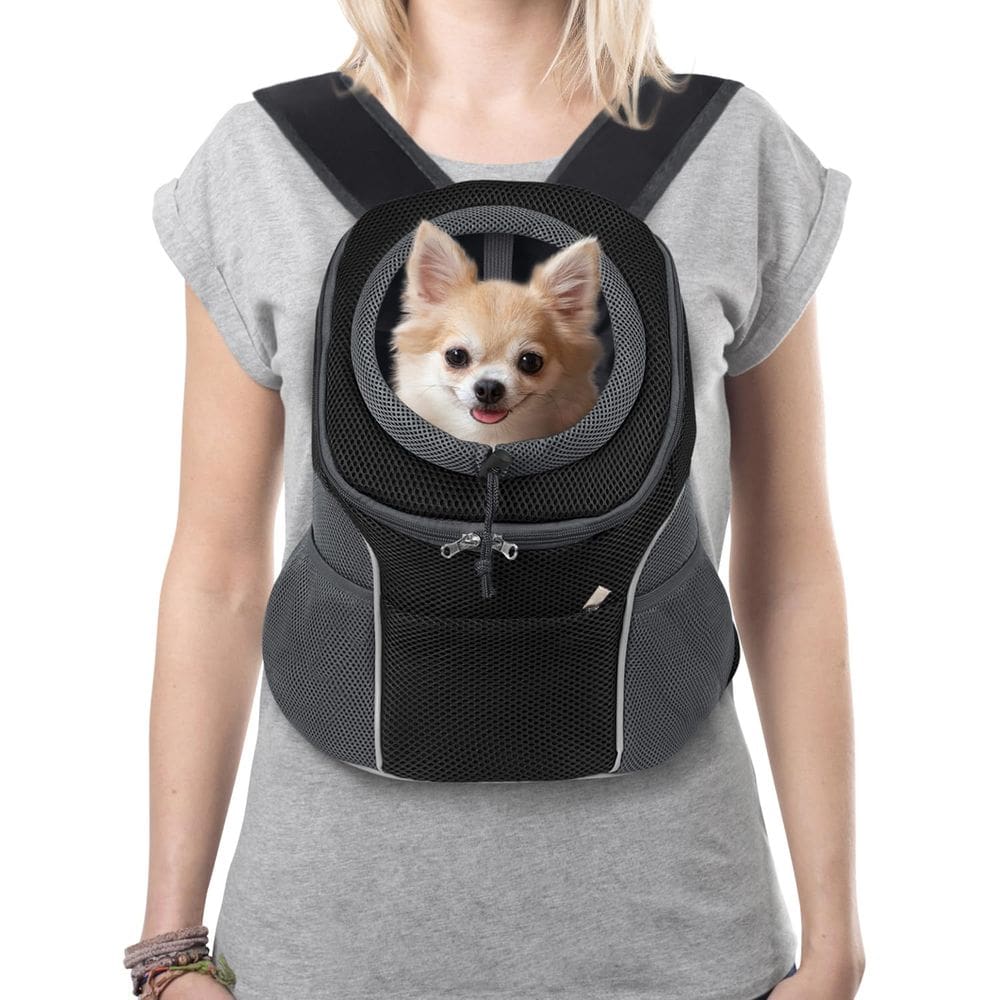 Mochila para cães de estimação YUDODO com bolsos de armazenamento