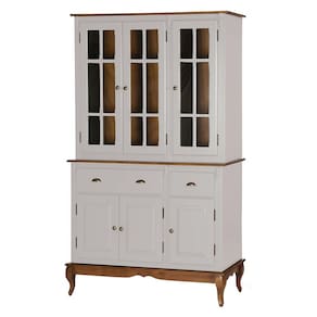 Arca Oratório 6 Portas 2 Gavetas 60841 Hannover - Off White/Imbuia Glazer