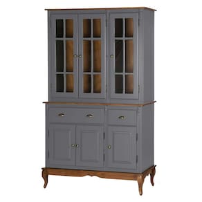Arca Oratório 6 Portas 2 Gavetas 60841 Hannover - Cinza/Imbuia Glazer