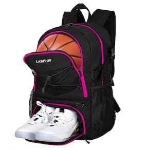 Mochila de basquete LARIPOP Gifts para homens com composição de bolas e sapatos