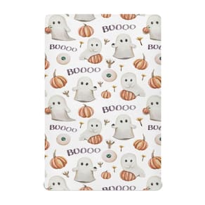Lençóis de berço Mazeann Ghosts Pumpkins Halloween para bebê