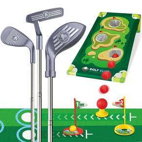 Conjunto de brinquedos de golfe RCROKS Toddler Golf Clubs 3 em 1 por 3-8 anos