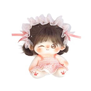 Boneca de pelúcia CALEMBOU de 20 cm com esqueleto e roupas, vestido Winkii