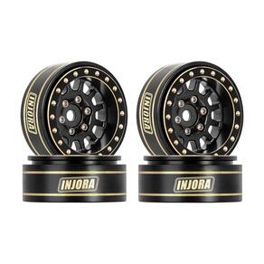 Jantes de roda INJORA 1.0 Plus Brass Beadlock 4PCS para TRX4M SCX24