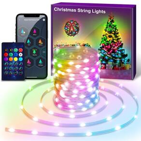 Luzes de Natal ROSCOO 20m 200LED RGB+IC Outdoor com APP