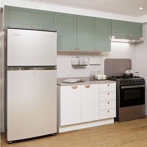 Cozinha Modulada 4 Peças 3 Aéreos 1 Balcão Arizona CabeCasa MadeiraMadeira Branco/Menta