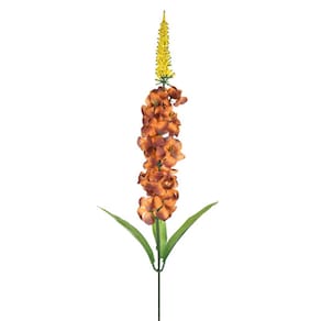 Haste Decorativa Delfinium Outono Laranja Outono 55Cm
