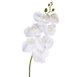 Haste de Orquídea X7 em PVC BRANCA – Elegância e Realismo