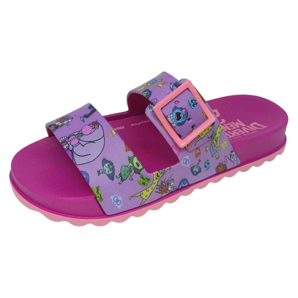 Chinelo Infantil Menina Casual Slide Disney Divertidamente 2