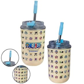 Copo Canudo One Piece Mugiwara Crew 300ml - Zona Criativa