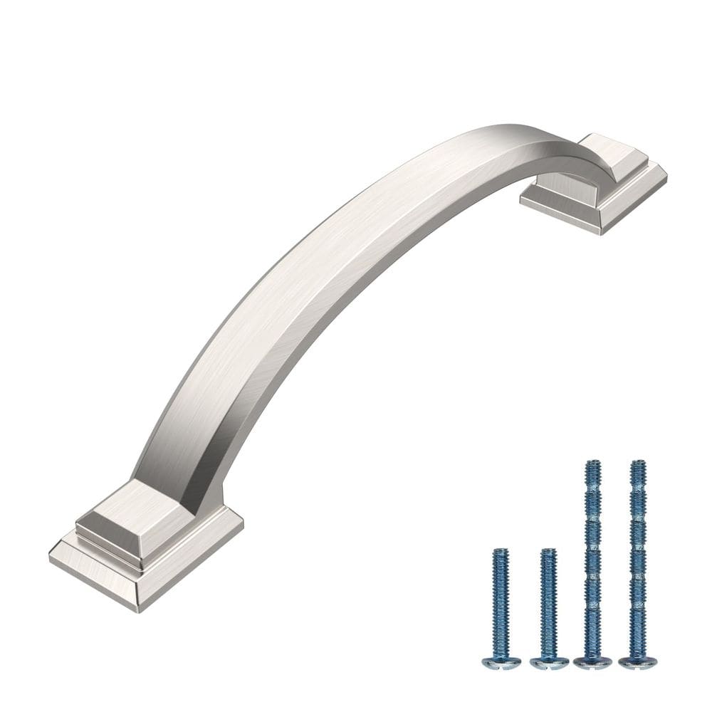 Alças de gabinete AOOTOCH em níquel acetinado escovado de 4 polegadas, pacote com 10