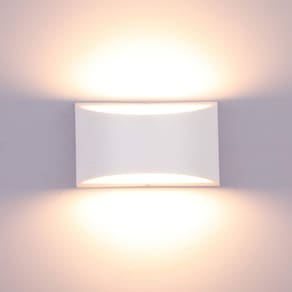 Arandela de parede LED, luminosa, moderna, regulável, 12 W, branca quente