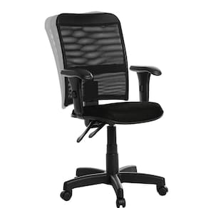 Cadeira Escritório Ergonômica Tela Com Braço Rcp Cor:Preto